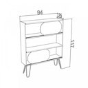 Libreria ingresso moderna design rovere nero urban slim