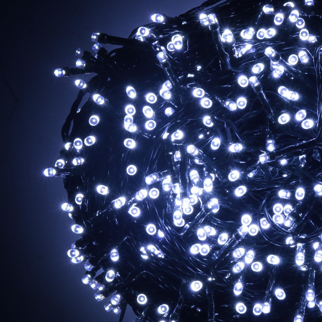 Luce filo 180 led bianco freddo concontroller 12m