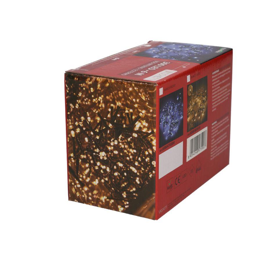 Luce filo 300 led bianco caldo luce fissa cm600 al. fissa uso esterno