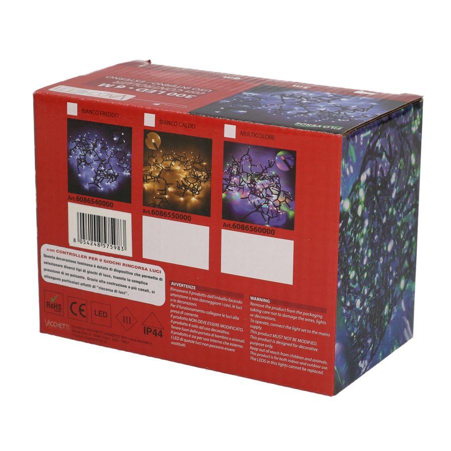 Luce filo 300 led bianco freddo controller cm600 al. fissa uso esterno