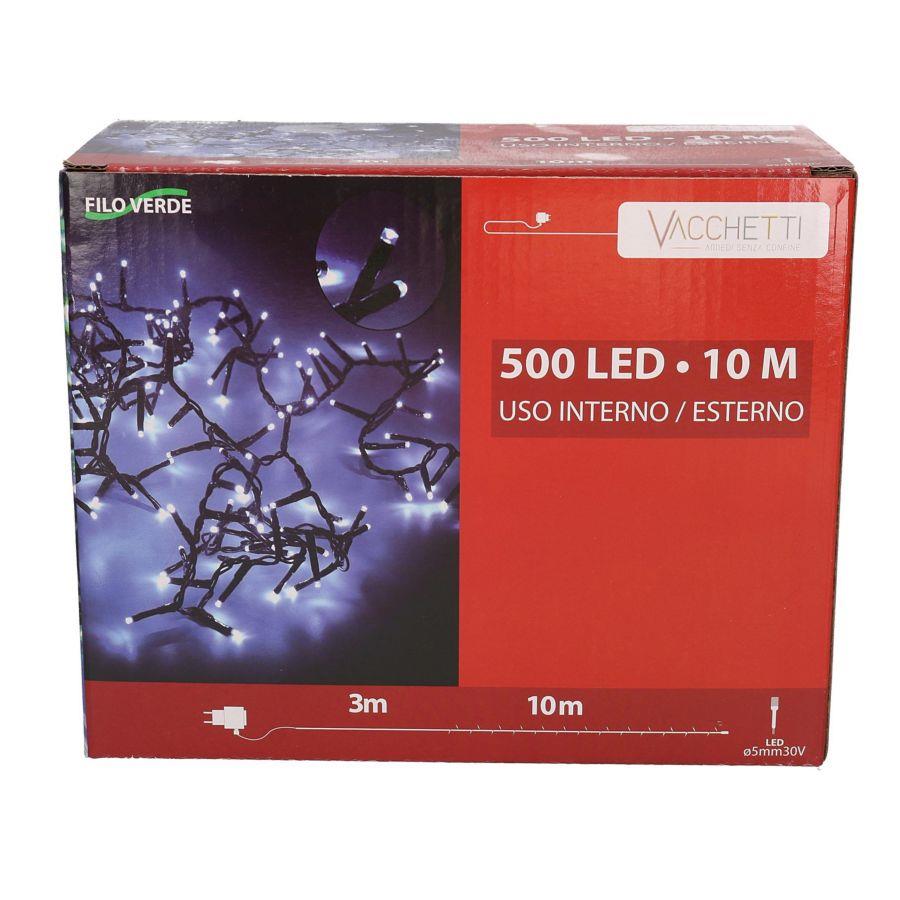 Luce filo 500 led bianco caldo luce fissa cm1000 al. fissa uso esterno
