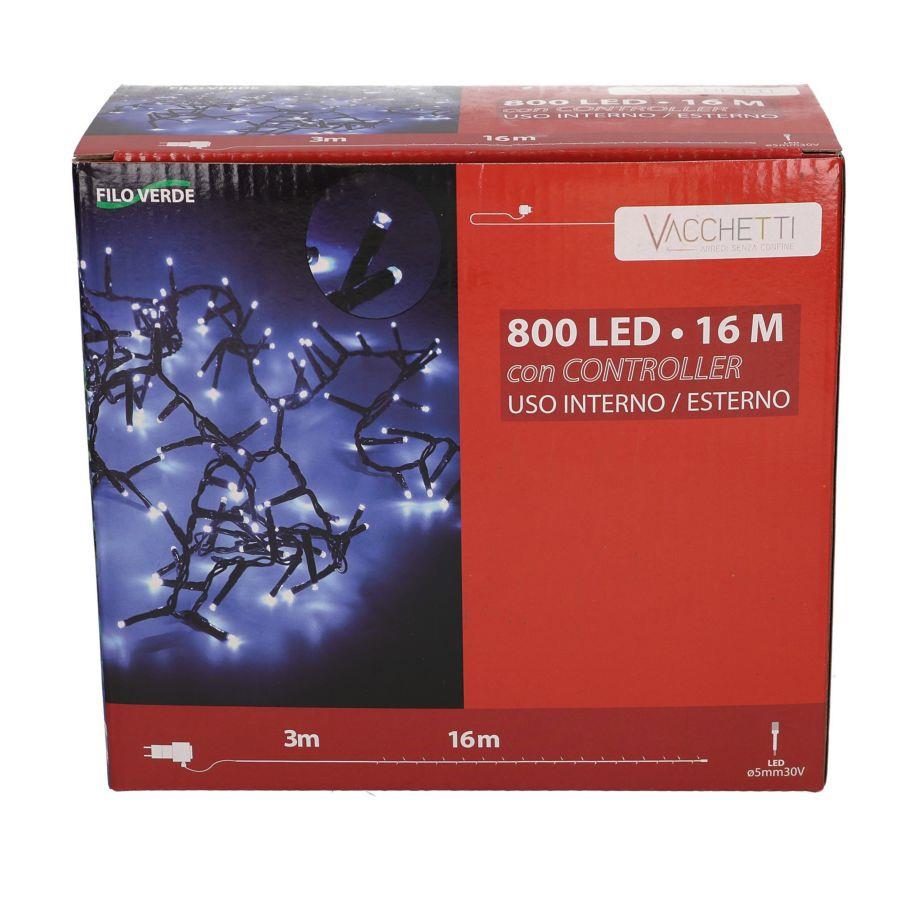 Luce filo 800 led bianco freddo controller cm1600 al. fissa uso esterno