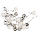 Luce filo sfera bianco 48 led bianco caldo alimentazione fissa cm ø4x120