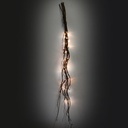 Luce rami 40 led bianco caldo vimini marrone cmø5h120 al.fissa 5xh120x3,5