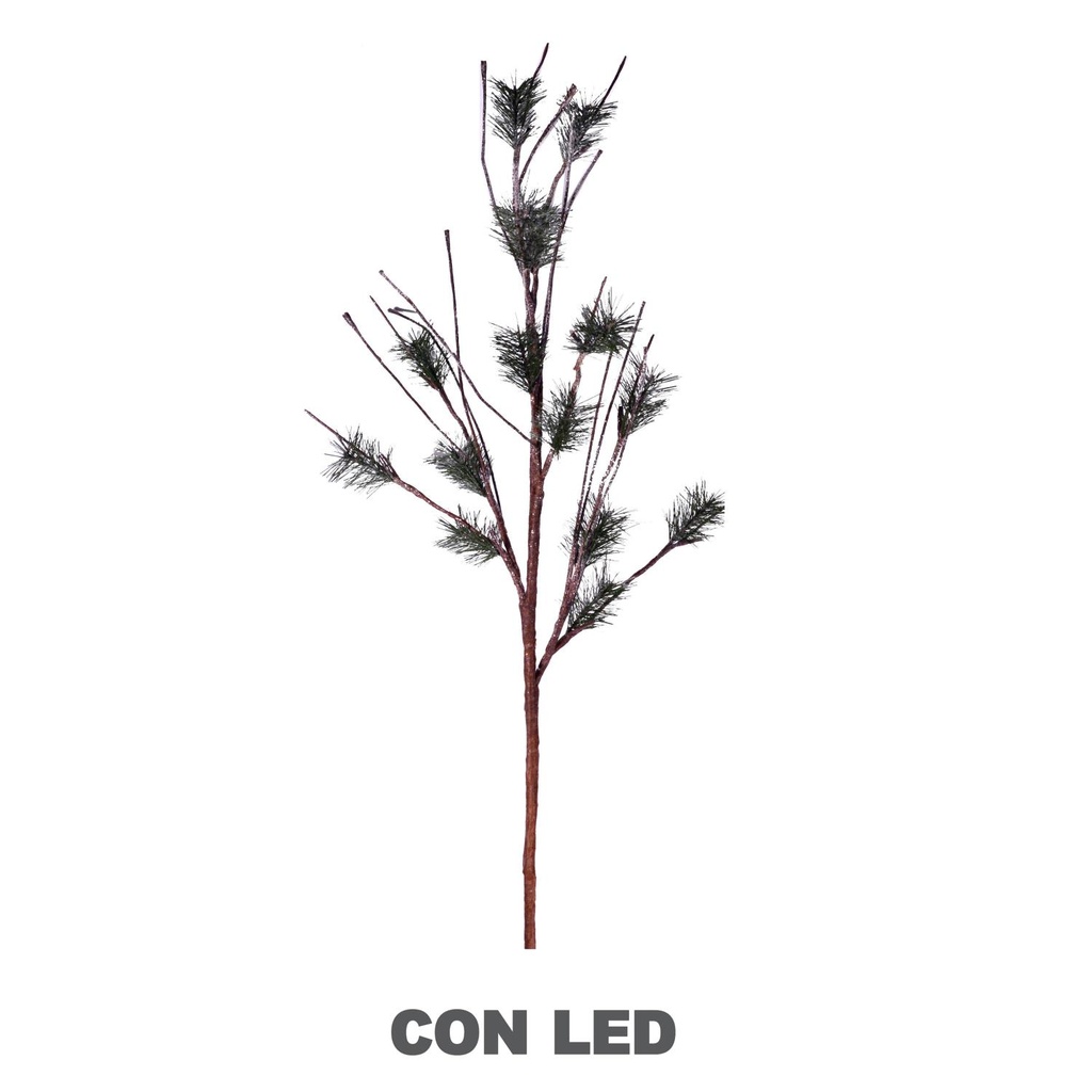 Brown branches light 48 warm white LEDs cm40x40h100 fixed power supply