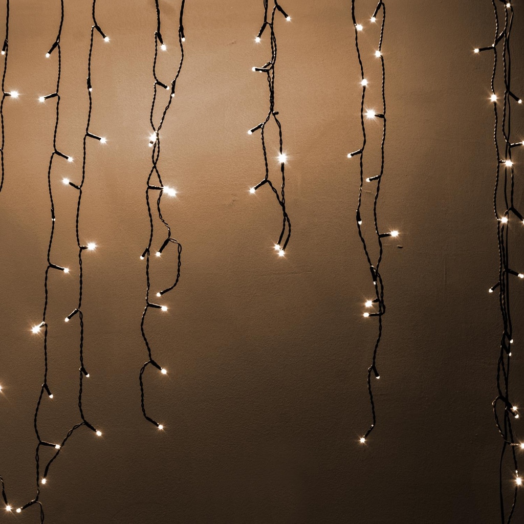 Luce tenda 200 led plastica bianco caldo cm450