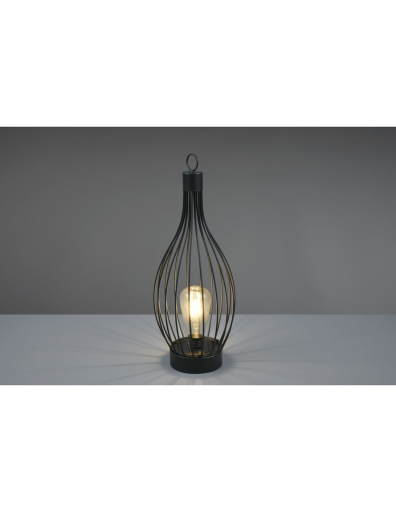 Lume Led Batterie Ricaricabili Mairana Nero Sensore IP44 Trio Lighting