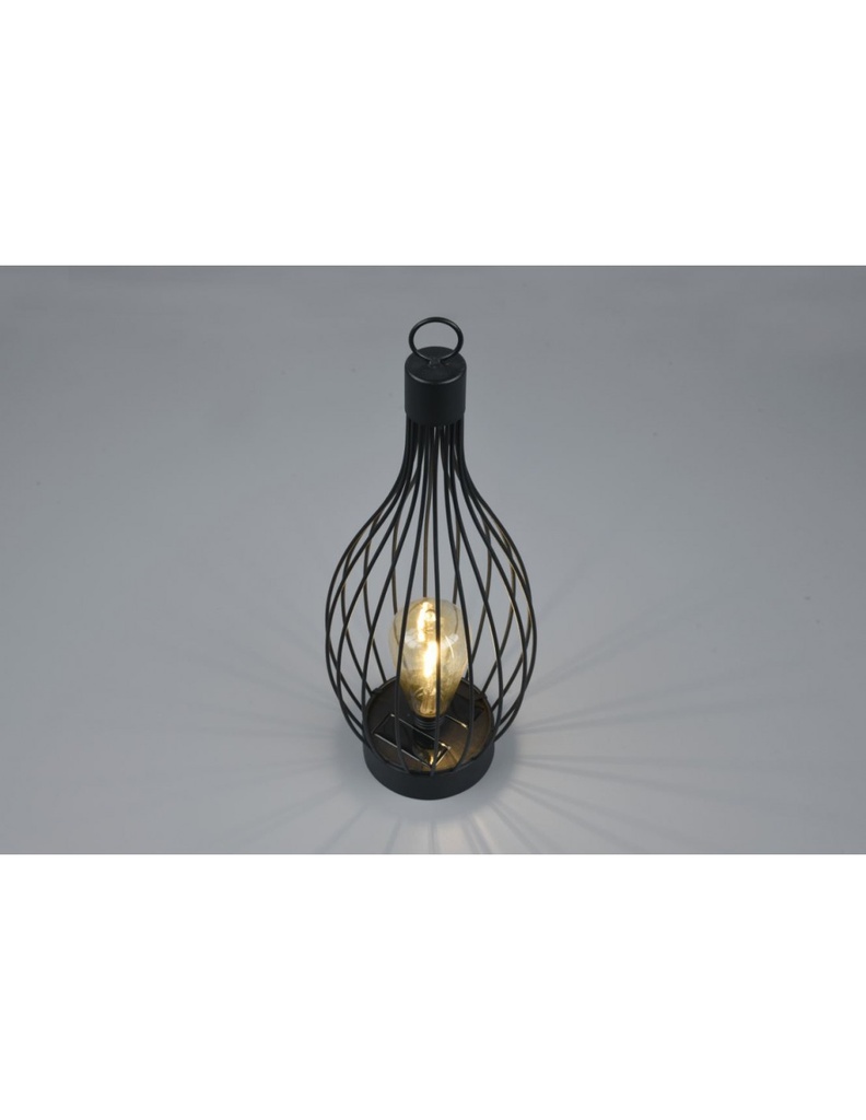 Lume Led Batterie Ricaricabili Mairana Nero Sensore IP44 Trio Lighting