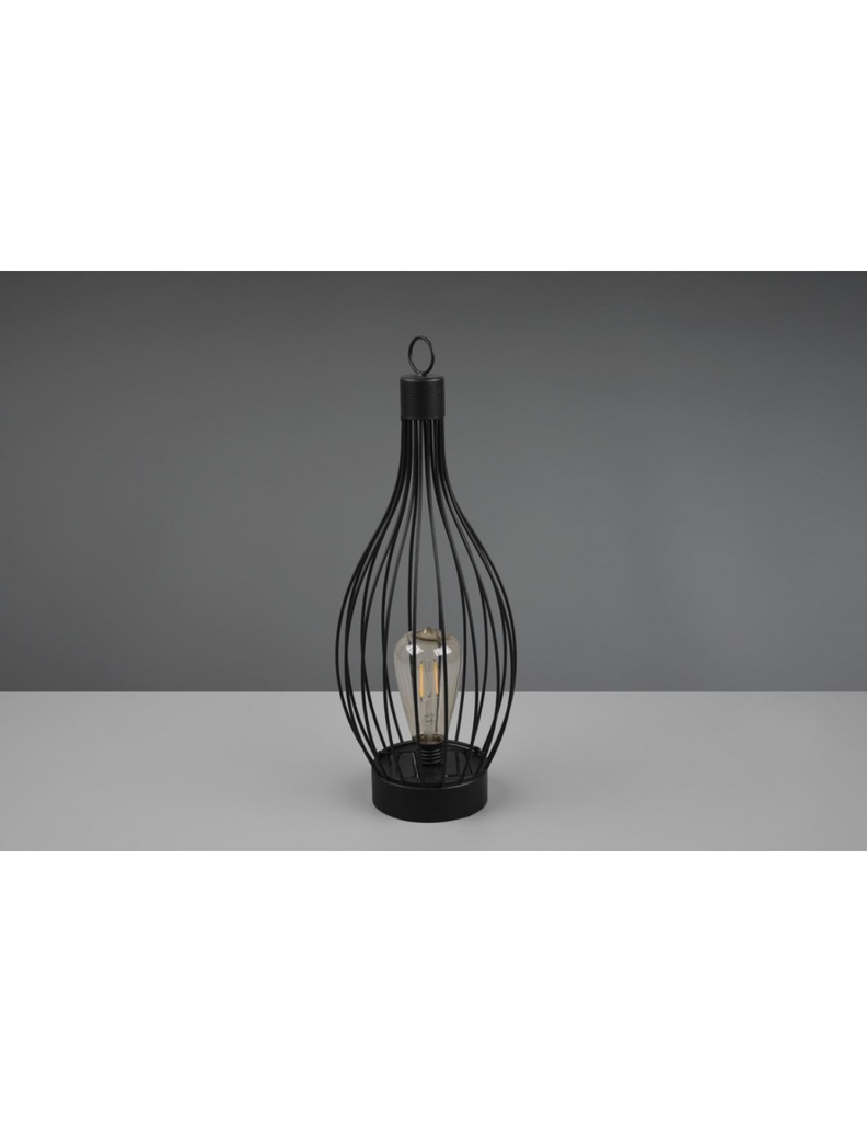 Lume Led Batterie Ricaricabili Mairana Nero Sensore IP44 Trio Lighting