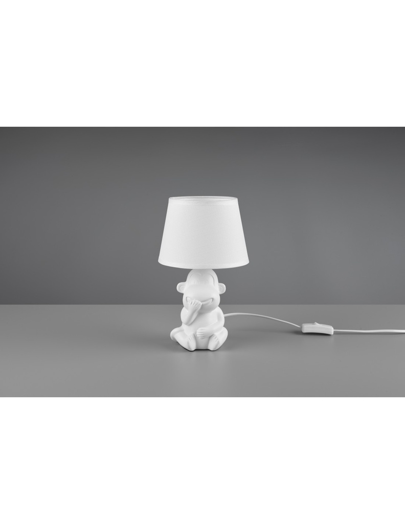 Lumetto Chita Ceramica Scimmietta "Non Parlo" Bianco Trio Lighting