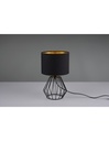 Lumetto Chuck Base Metallica Geometrica Paralume Nero E Oro Trio Lighting