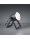 Lumetto Nero Moderno Marc Piede Legno e Diffusore Metallo Trio Lighting