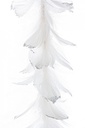 6x Ghirlanda Piume Bianco H150