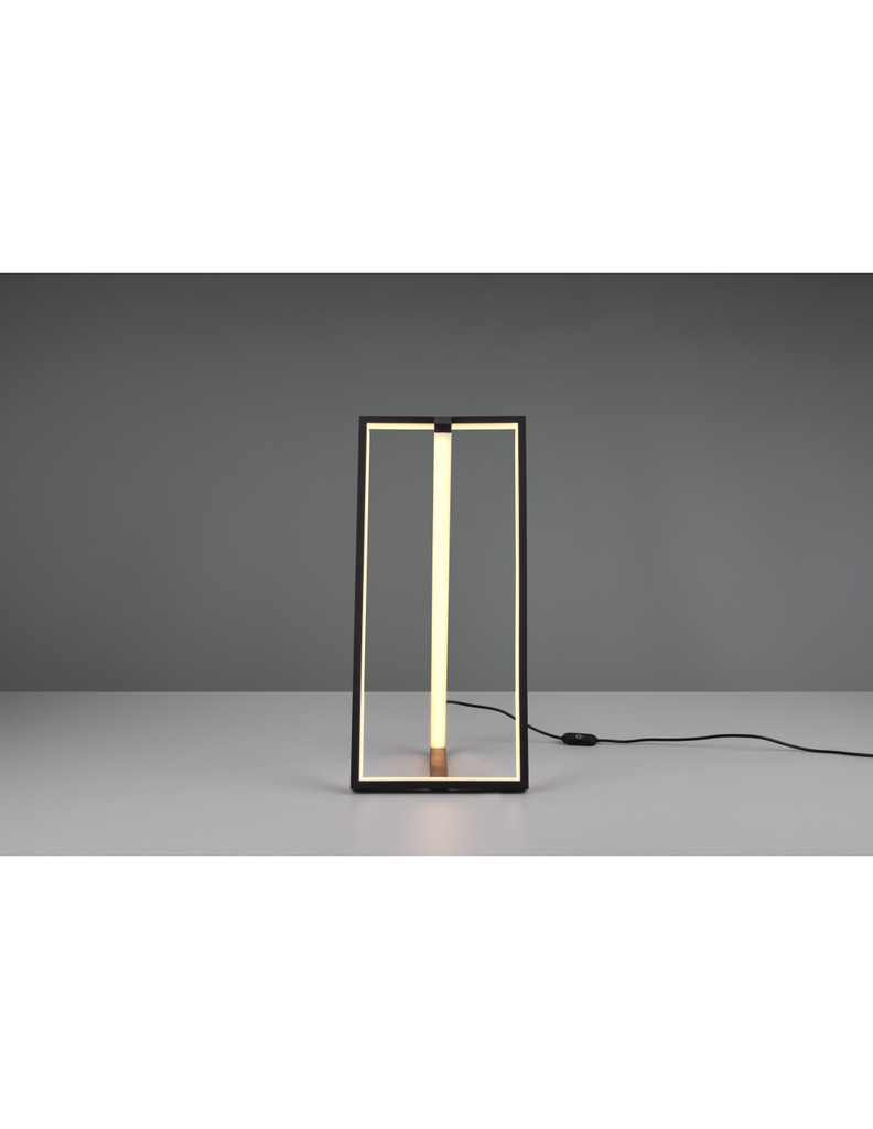 Lumetto Squadrato Moderno Touch Dimmer Led Edge Nero E Oro Trio Lighting