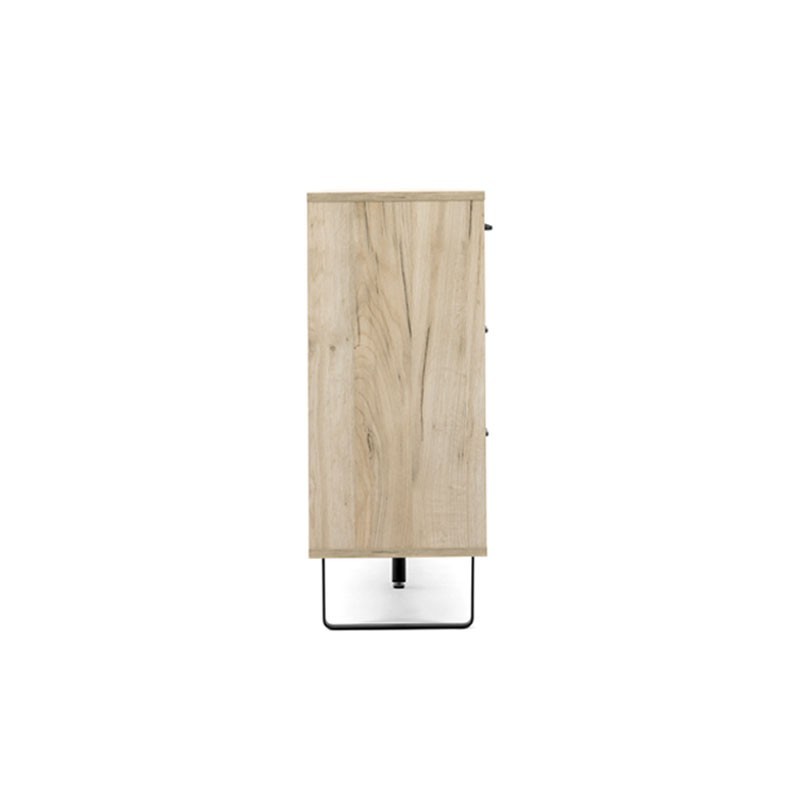 Madia 2 ante 3 cassetti colorati  rovere grigio 160x35xh.86 cm