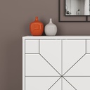 Madia 4 ante Dune colore bianco L 123 x P 35 x 77,4 H cm