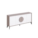 Madia Gora 180x35.6x82 cm Light Mocha con Ante Bianche