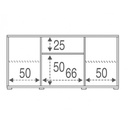 Sideboard with two doors and two drawers in Ossido White 174x41x h84 cm