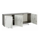 Sideboard with three doors Cement Marble 177x41x h74 cm