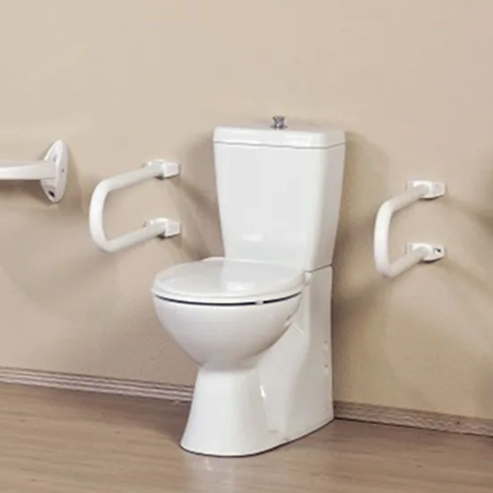 Maniglia di Sicurezza Fissa per Disabili in Alluminio Bianco  52.5 x 21 x 20 cm