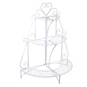 Mensola classica in metallo bianco 3 ripiani