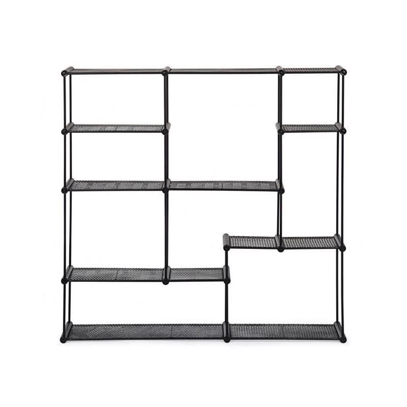 Mensola in acciaio stile Urban Antracite sei ripiani MORIZ 105,5x16,5x h105