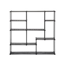 Mensola in acciaio stile Urban Antracite sei ripiani MORIZ 105,5x16,5x h105