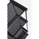 Mensola in acciaio stile Urban Antracite sei ripiani MORIZ 105,5x16,5x h105