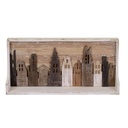 Mensola shabby con casette cm 82 x 20 x 38 h