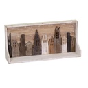 Mensola shabby con casette cm 82 x 20 x 38 h