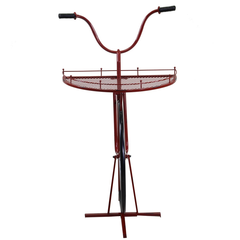 Mensola design metallo bicicletta rosso cm 64 x 33/38 x h81