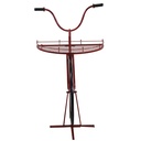 Mensola design metallo bicicletta rosso cm 64 x 33/38 x h81