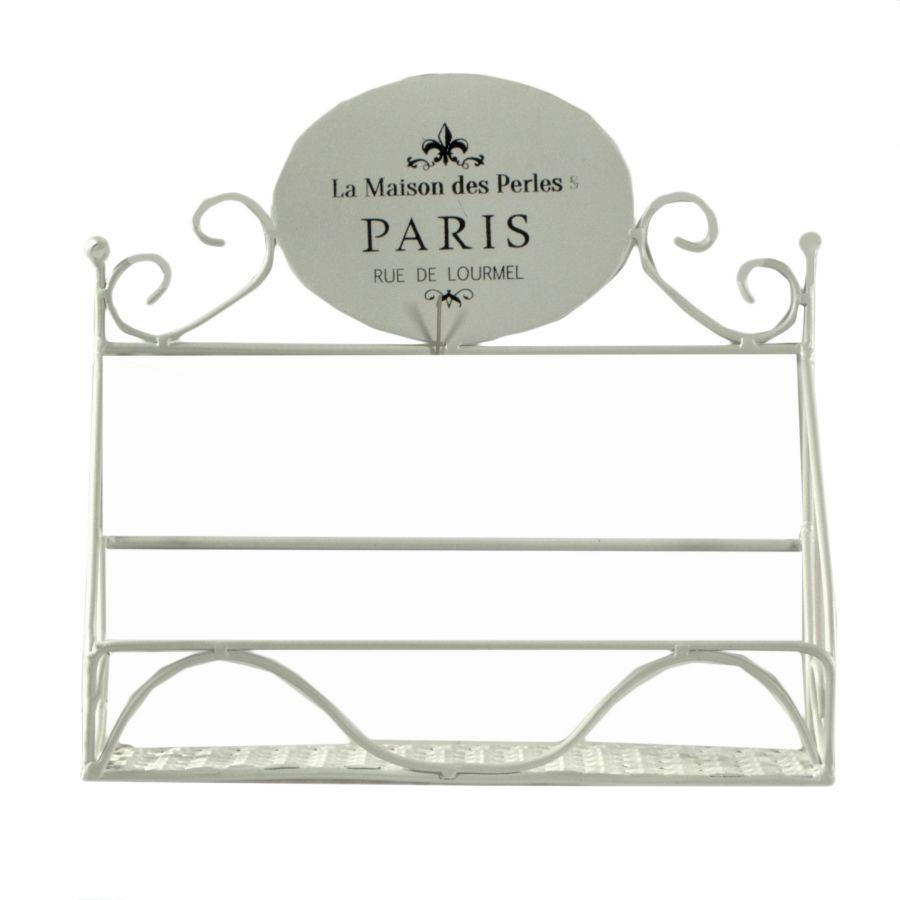 Mensola metallo paris 1 piano rettangolare cm 26,5x10h25