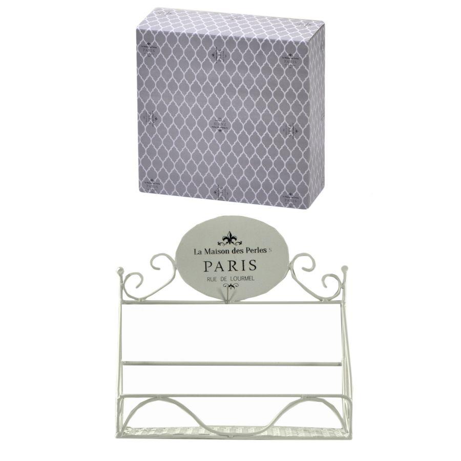 Mensola metallo paris 1 piano rettangolare cm 26,5x10h25