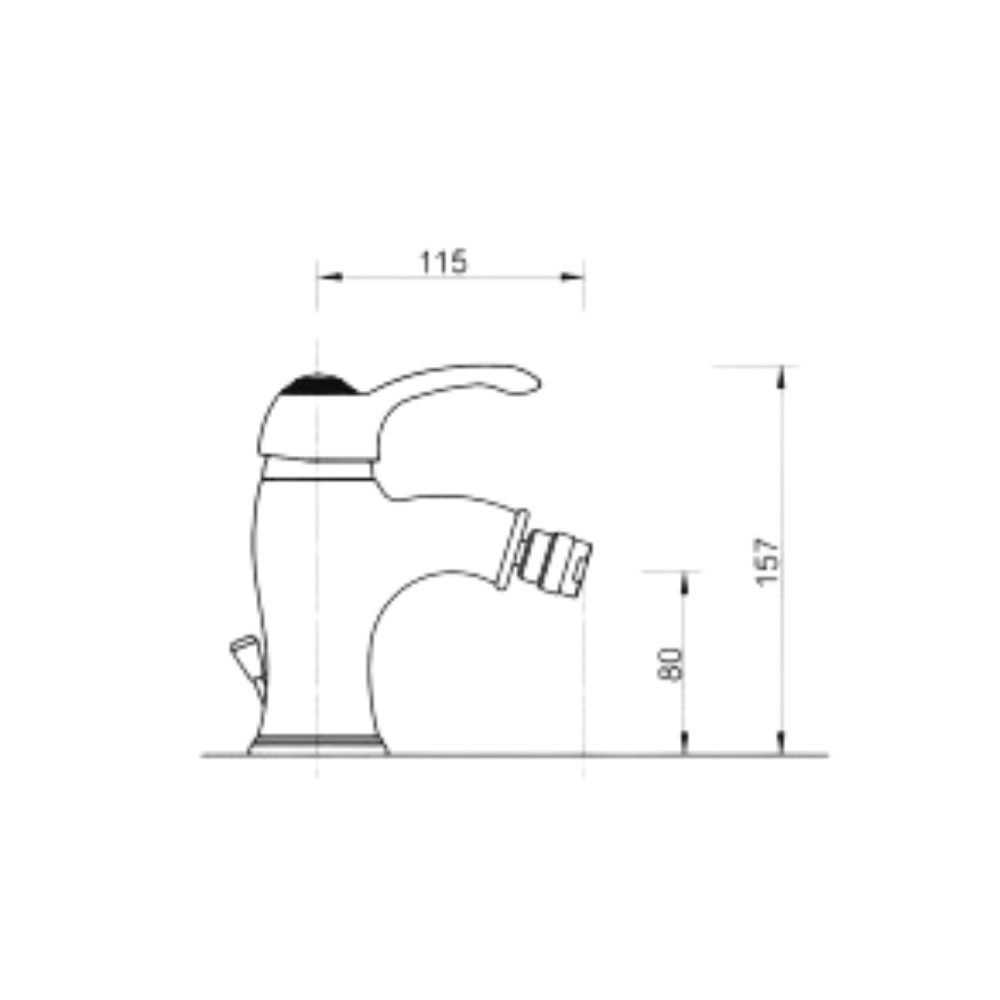 Miscelatore cromato per bidet Bologna