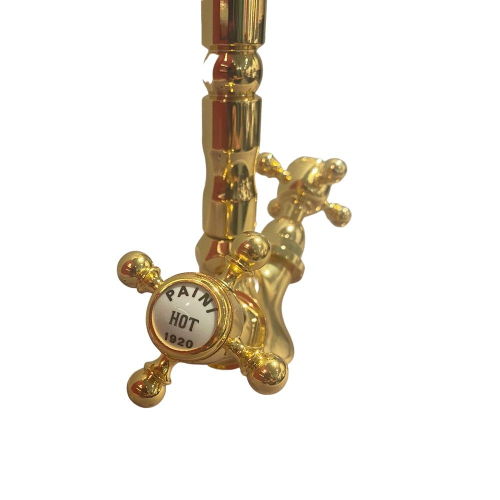 Miscelatore da cucina bicomando Paini Nostalgia Barocco oro