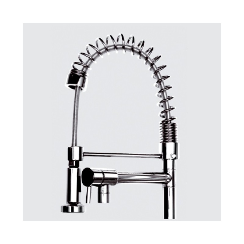 Miscelatore da cucina con doccetta finitura cromo h.58x19 cm