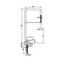 Miscelatore da cucina cromato bocca alta Paini 81CR577 40x18x6.4 cm