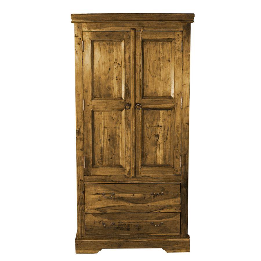 Mobile antico chiaro armadio 2 ante e due cassetti 90x60x180h cm