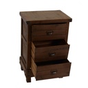 Mobile base con 3 cassetti noce country 50x35xh. 76 cm