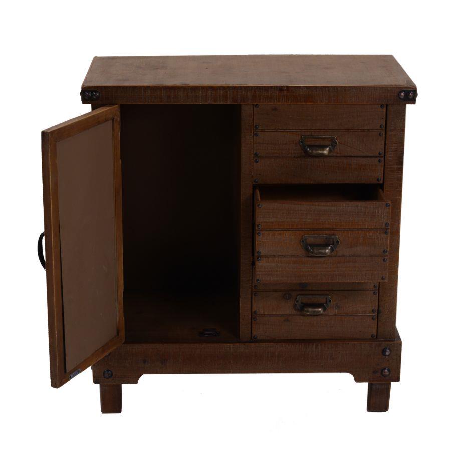 Mobile basso  soggiorno cucina noce country cm 70 x 35 x 76 h