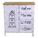 Mobile anticato home breslavia 1 anta + 4 cassetti cm80x38,5 x h85