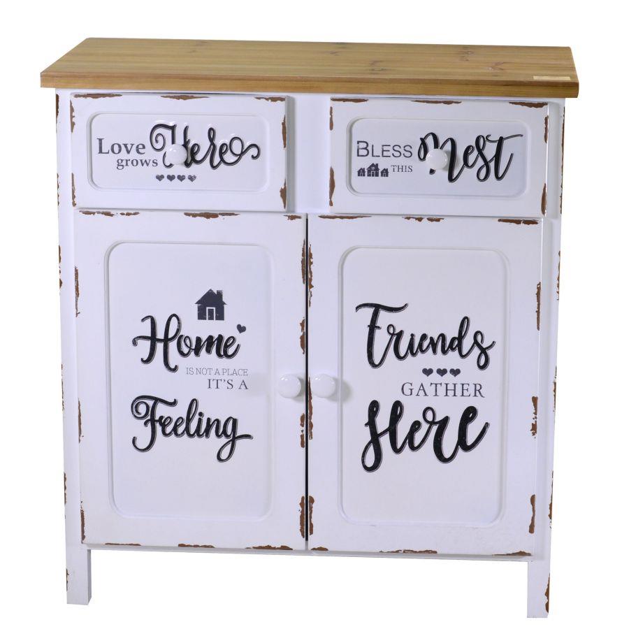 Mobile breslavia 2 ante + 2 cassetti cm80x38,5h85