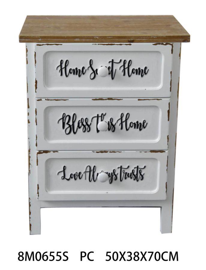 Cassettiera Breslavia 3 cassetti cm50x38xh70