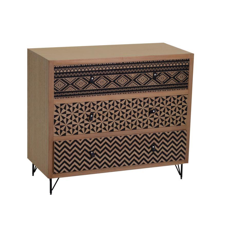 Mobile budapest como 3 cassetti cm 80x 36 x h70