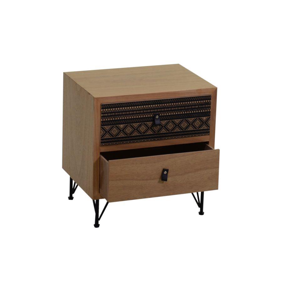 Mobile budapest urban comodino 2 cassetti cm 40x30 x h46