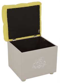 Mobile cassapanca giallo-grigia st-0501cm. 50 x 43 x 45