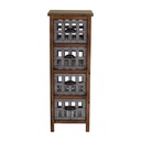 Mobile cassettiera da cucina in legno marrone e grigio 36x34xh. 101 cm