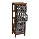 Mobile cassettiera da cucina in legno marrone e grigio 36x34xh. 101 cm