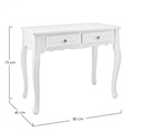 Mobile consolle 2 cassetti legno bianco Blanc cm 80 x 40 x 75
